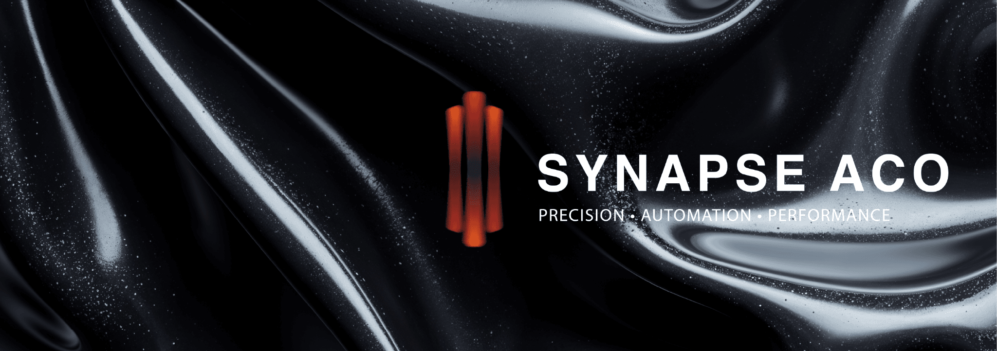 Synapse black chrome brand banner